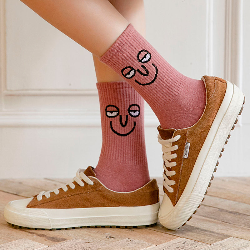 Colorful Korean Harajuku Men's Funny Cotton Socks