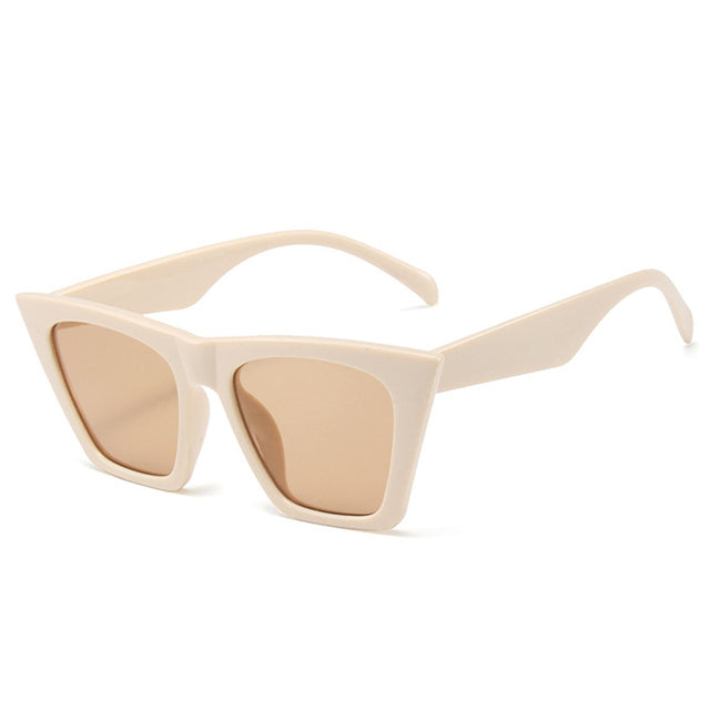 Women's Trendy Cat Eye Sunglasses in Brown