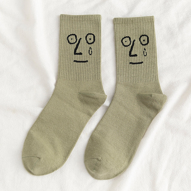 Colorful Korean Harajuku Men's Funny Cotton Socks