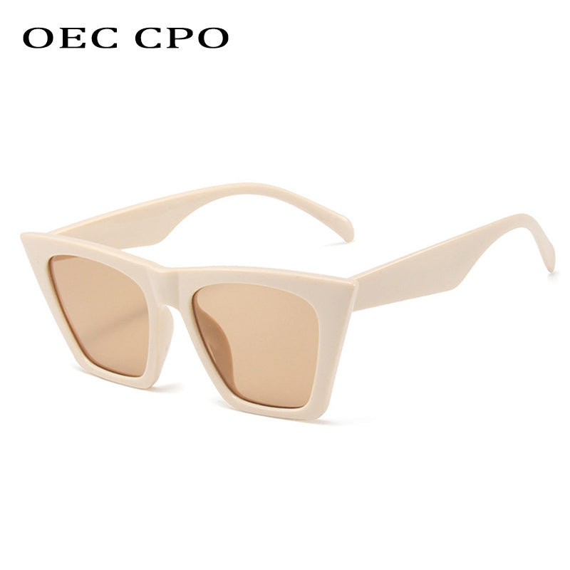 Women's Trendy Cat Eye Sunglasses in Brown