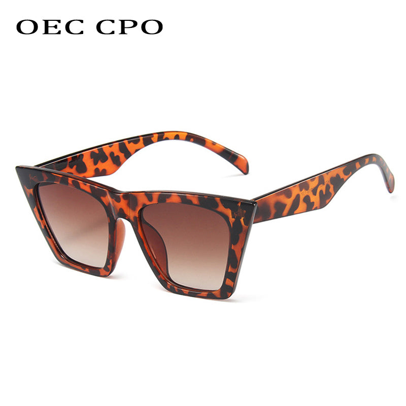 Women's Trendy Cat Eye Sunglasses in Brown
