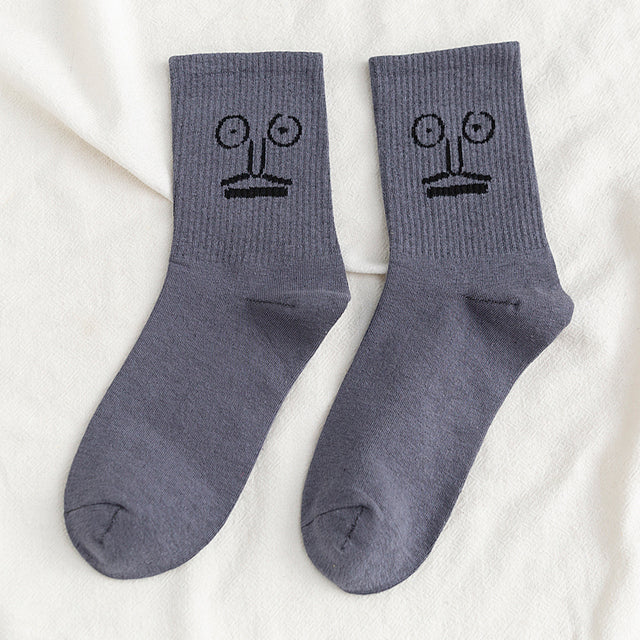 Colorful Korean Harajuku Men's Funny Cotton Socks