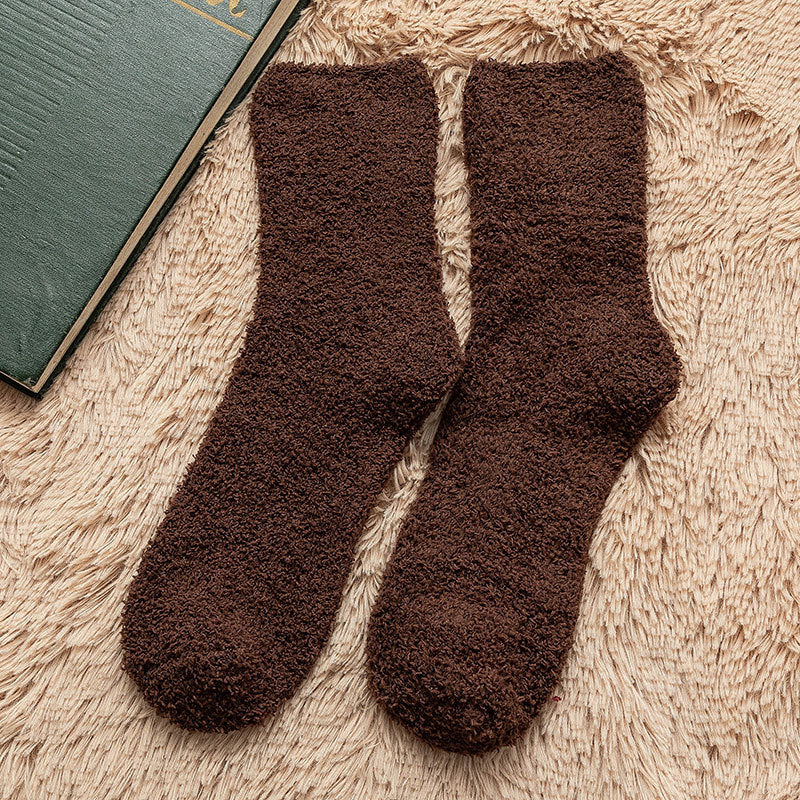 Men's Fleece Thick Sleep Socks for Fall and Winter