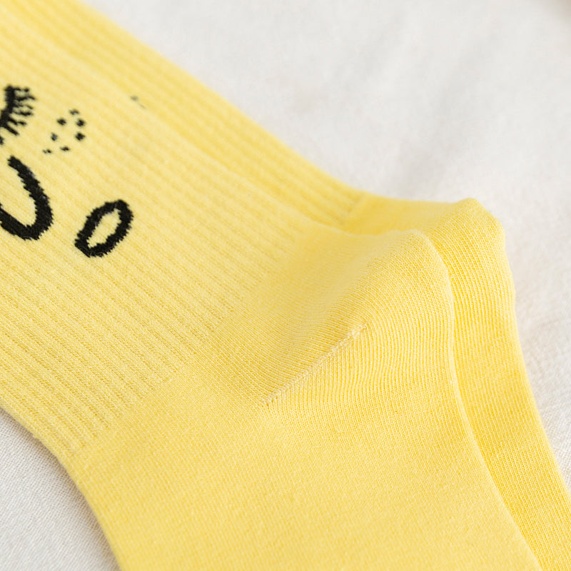 Colorful Korean Harajuku Men's Funny Cotton Socks