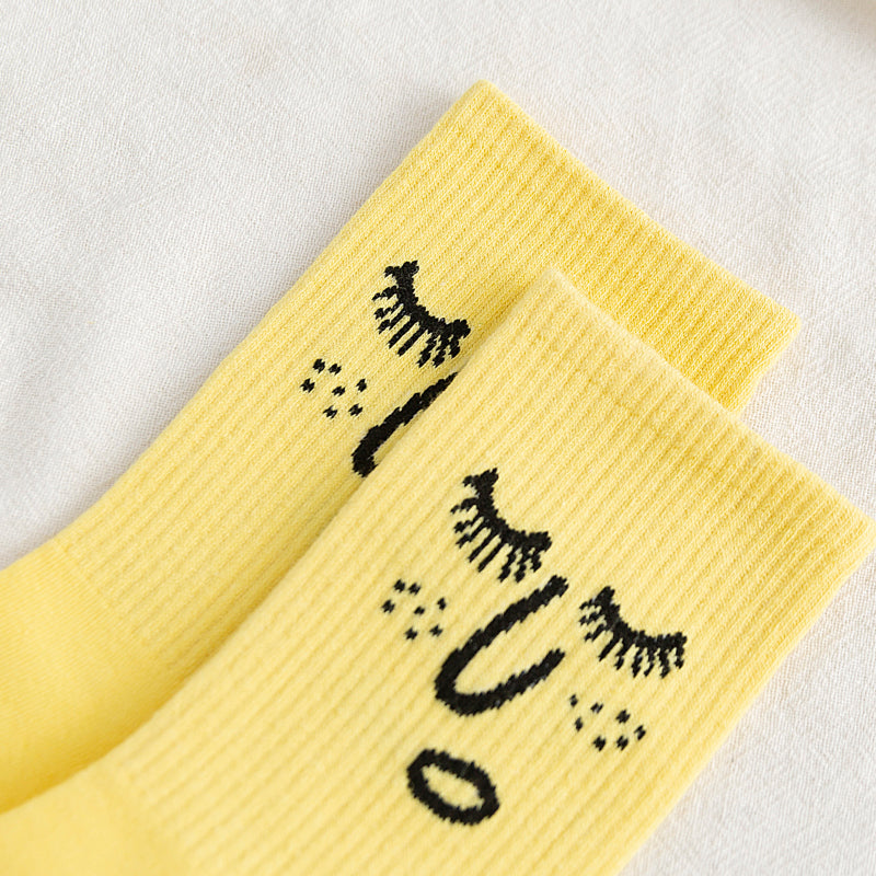 Colorful Korean Harajuku Men's Funny Cotton Socks