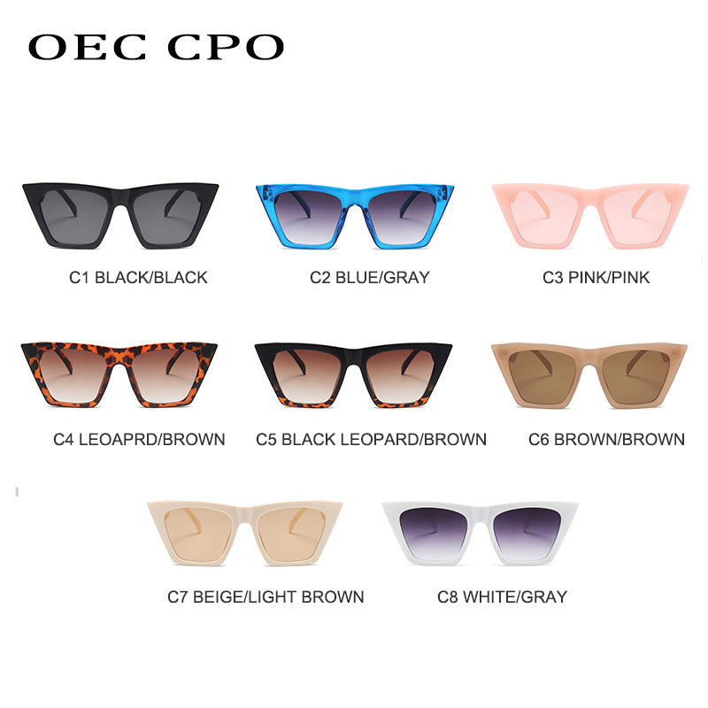 Women's Trendy Cat Eye Sunglasses in Brown