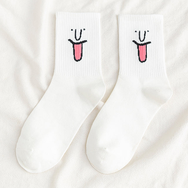 Colorful Korean Harajuku Men's Funny Cotton Socks