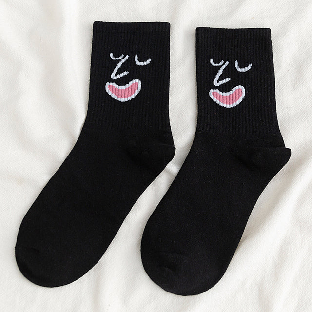 Colorful Korean Harajuku Men's Funny Cotton Socks