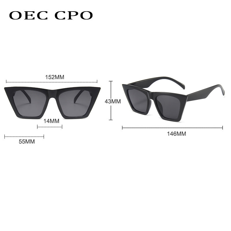 Women's Trendy Cat Eye Sunglasses in Brown
