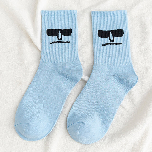 Colorful Korean Harajuku Men's Funny Cotton Socks