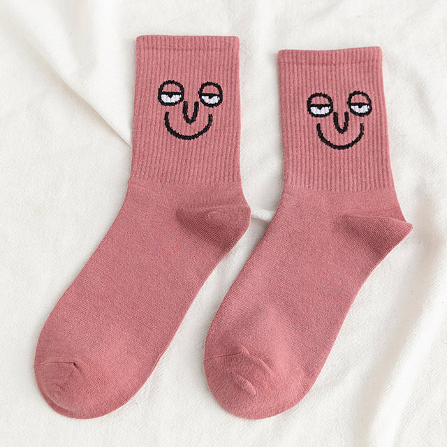 Colorful Korean Harajuku Men's Funny Cotton Socks