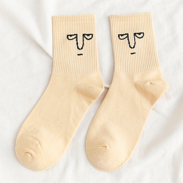 Colorful Korean Harajuku Men's Funny Cotton Socks